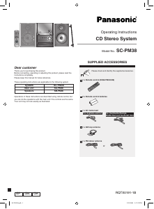 Manual Panasonic SC-PM38 Stereo-set