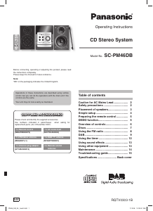 Handleiding Panasonic SC-PM46DB Stereoset