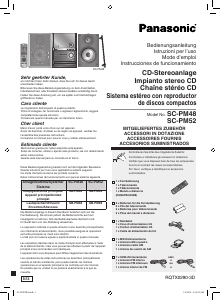 Manuale Panasonic SC-PM52EG Stereo set