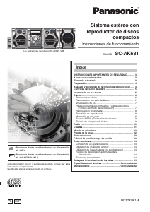 Manual de uso Panasonic SC-AK631 Set de estéreo
