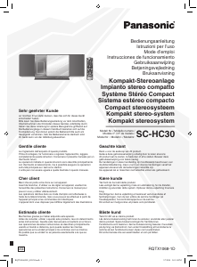 Manual de uso Panasonic SC-HC30 Set de estéreo