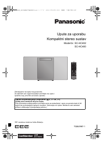 Priručnik Panasonic SC-HC402 Stereo komplet