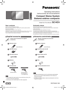 Manual Panasonic SC-HC4 Stereo-set