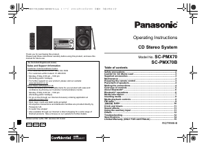 Handleiding Panasonic SC-PMX70BGN Stereoset