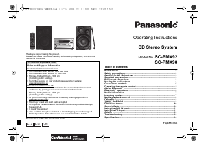 Manual Panasonic SC-PMX90GN Stereo-set