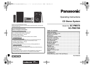 Handleiding Panasonic SC-PMX70EB Stereoset