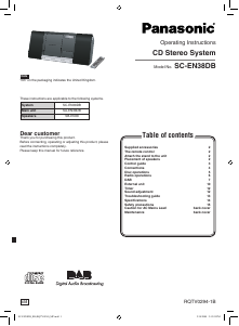 Manual Panasonic SC-EN38DB Stereo-set