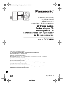Manual de uso Panasonic SC-PM600EG Set de estéreo