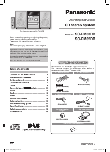 Manual Panasonic SC-PM33DB Stereo-set