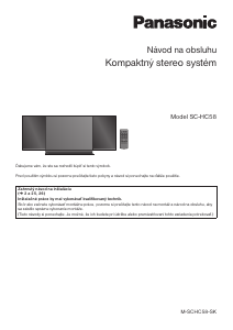 Návod Panasonic SC-HC58EG Stereo súprava