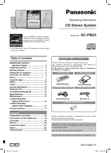 Manual Panasonic SC-PM23 Stereo-set