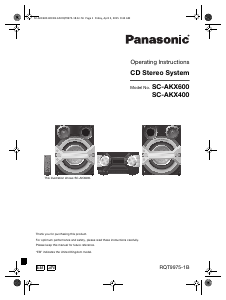 Handleiding Panasonic SC-AKX600GN Stereoset