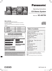 Manual Panasonic SC-AK750 Stereo-set