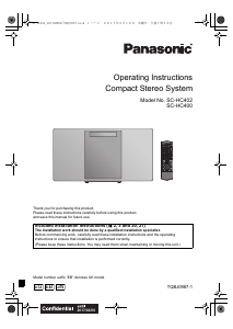Handleiding Panasonic SC-HC402GN Stereoset
