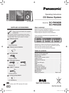 Handleiding Panasonic SC-PM38DBEB Stereoset