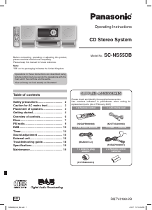 Manual Panasonic SC-NS55DB Stereo-set