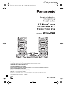 Manuál Panasonic SC-MAX7000E Stereo souprava