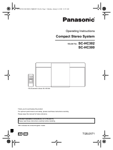 Manual Panasonic SC-HC300EG Stereo-set