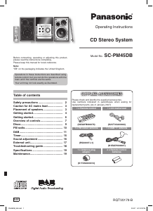Manual Panasonic SC-PM45DB Stereo-set
