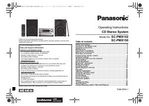 Manual Panasonic SC-PMX152GN Stereo-set