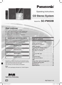 Manual Panasonic SC-PM5DB Stereo-set