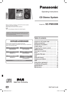 Handleiding Panasonic SC-PMX3DB Stereoset