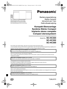 Bedienungsanleitung Panasonic SC-HC304EG Stereoanlage