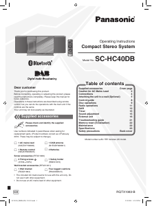 Manual Panasonic SC-HC40DBEB Stereo-set