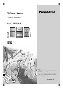 Bruksanvisning Panasonic SC-PM18GN Stereoanläggning