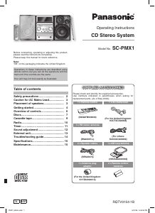 Manual Panasonic SC-PMX1 Stereo-set