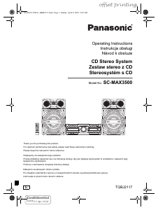 Manuál Panasonic SC-MAX3500E Stereo souprava