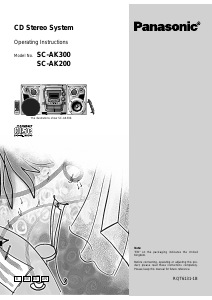 Bruksanvisning Panasonic SC-AK300GN Stereoanläggning