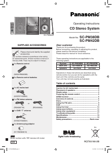 Bruksanvisning Panasonic SC-PM42DBEB Stereoanläggning