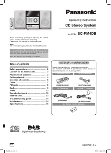 Handleiding Panasonic SC-PM4DB Stereoset