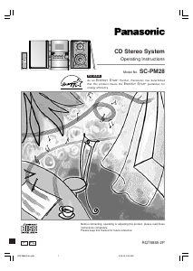 Bruksanvisning Panasonic SC-PM28P Stereoanläggning