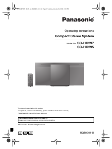 Bruksanvisning Panasonic SC-HC295GS Stereoanläggning