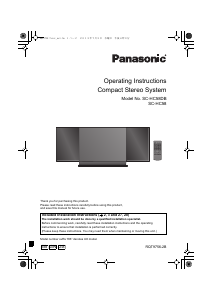 Bruksanvisning Panasonic SC-HC58DBGS Stereoanläggning