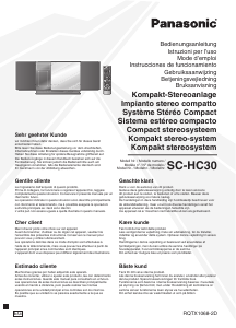 Manual de uso Panasonic SC-HC30EG Set de estéreo