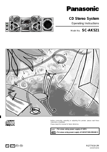 Bruksanvisning Panasonic SC-AK521 Stereoanläggning