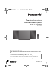 Bruksanvisning Panasonic SC-HC38DBGS Stereoanläggning