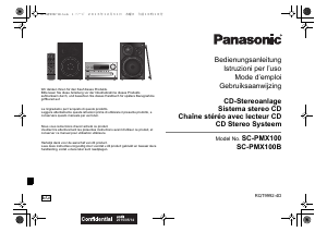 Bedienungsanleitung Panasonic SC-PMX100EG Stereoanlage