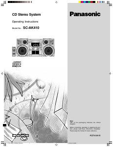 Bruksanvisning Panasonic SC-AK410EB Stereoanläggning
