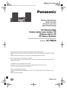 Manuale Panasonic SC-PM254EG Stereo set
