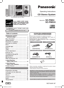 Manual de uso Panasonic SC-PM533 Set de estéreo