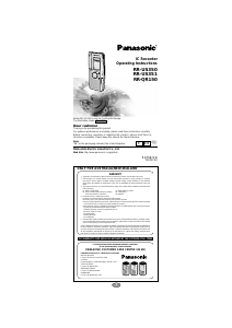 Handleiding Panasonic RR-US350E Audiorecorder