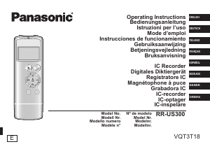 Manual de uso Panasonic RR-US300E Grabadora de voz