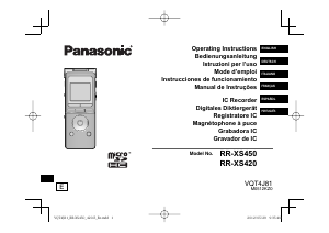 Manual Panasonic RR-XS450E Gravador de voz