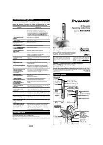 Manual Panasonic RR-US006P Audio Recorder