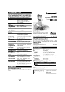 Manual Panasonic RR-US350 Audio Recorder