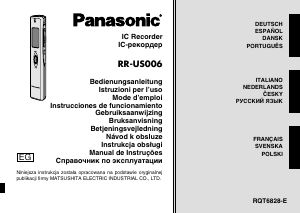 Bedienungsanleitung Panasonic RR-US006EB Diktiergerät